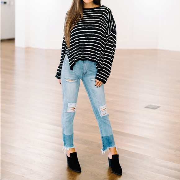 Shaded Bottom Straight Skinnies - Picture 3 of 4